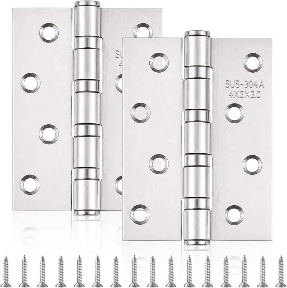 Scharniere Klappbar, 2 Stück Scharniere Edelstahl Türscharnier 100×75×12mm Schwerlastscharnier Edelstahl Scharnieres Massiven Scharnieres mit Schrauben für Massive Türen Gartentor Innen Außen