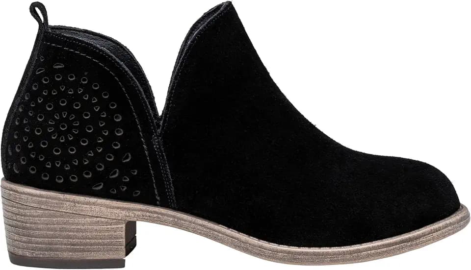 Vepose Women's Short Ankle Boots, Low Heel Round Toe Western Booties