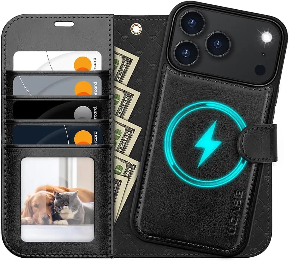 OCASE for iPhone 18 Pro Max/ 17 Pro Max Detachable Wallet Case, Black