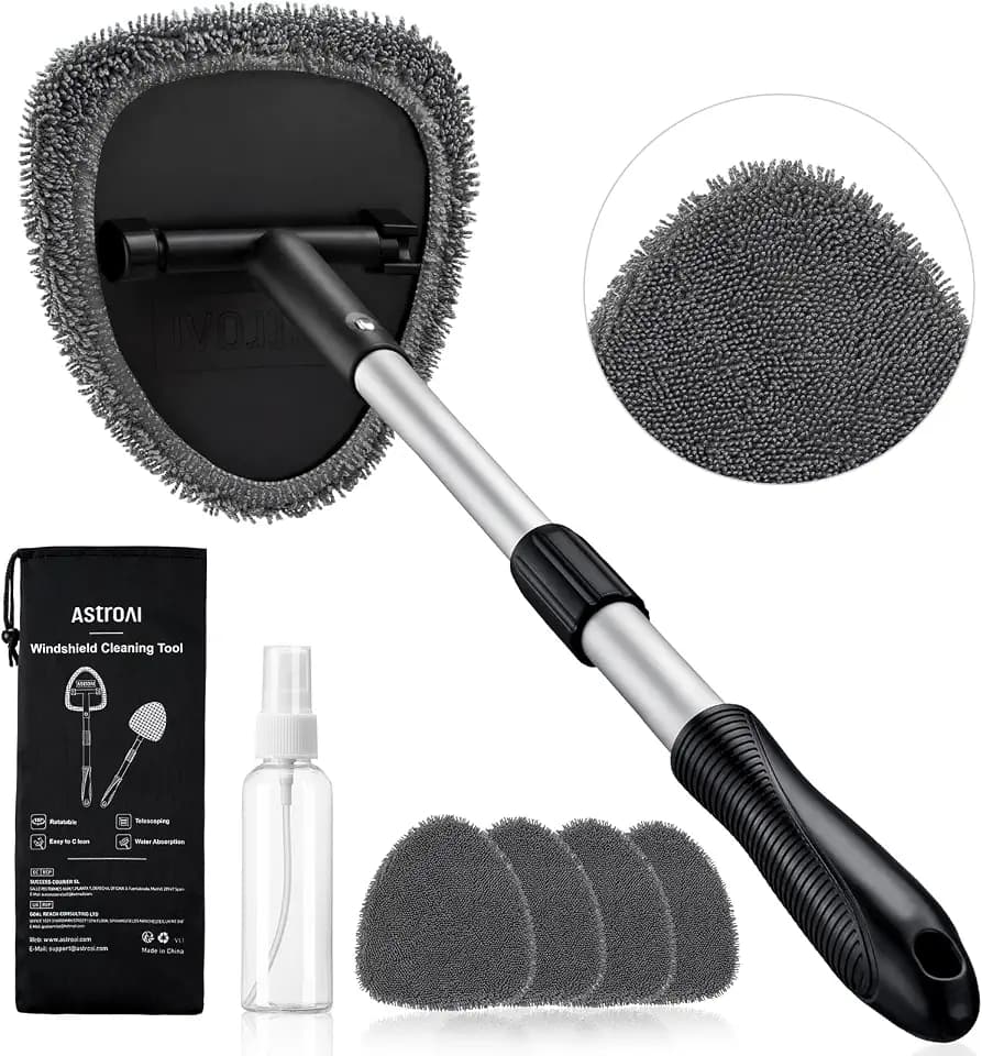 AstroAI 21" Extra-Long Windshield Cleaner Tool & Car Interior Detailing Kit