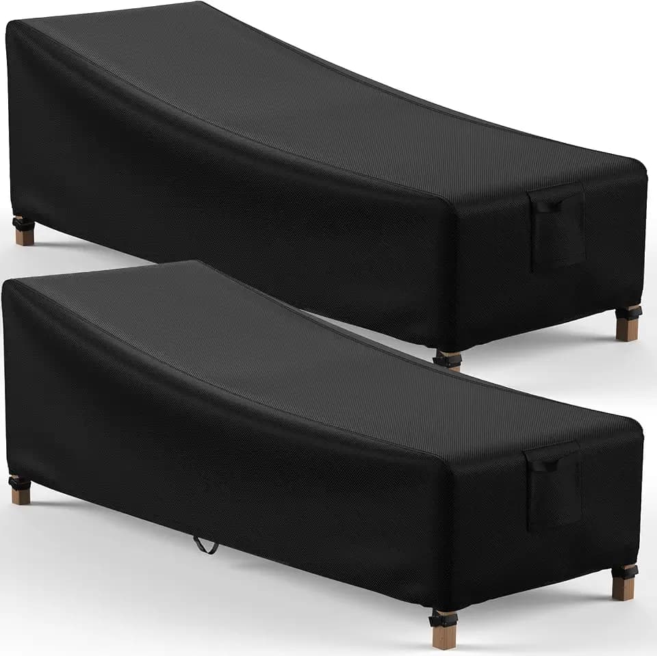 Mrrihand Patio Chaise Lounge Chair Covers Waterproof 84"Lx32"Wx32"H, 2 Pack