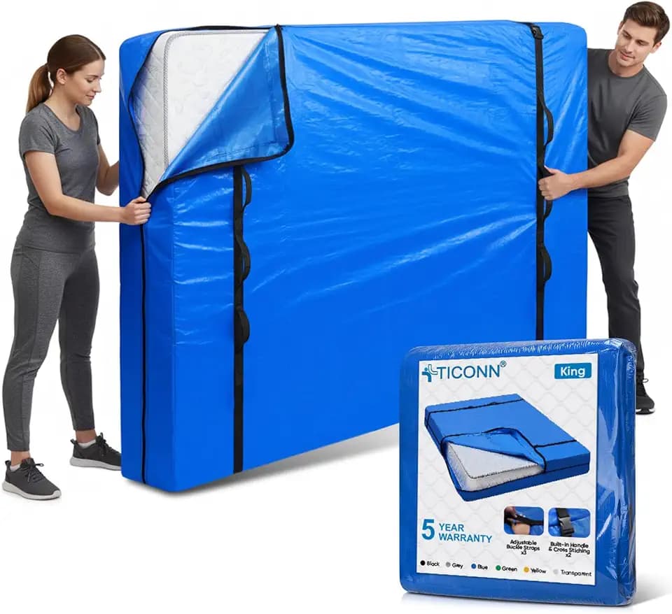TICONN Mattress Bags for Moving, Heavy Duty Mattress Cover Storage Bag
