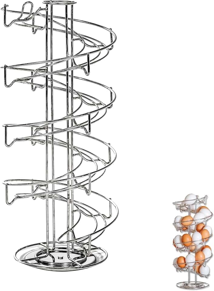 Trademark Innovations Egg Holder for Countertop, Spiral Egg Holder, Egg Rack, Egg Tower