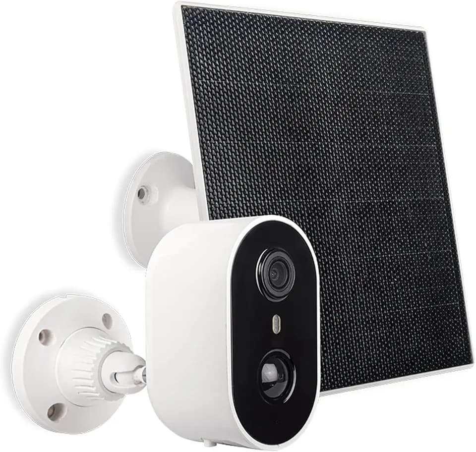 SCS Sentinel - Cámara de Vigilancia Exterior Solar SolarCam - Imagen 2K HD - Detección Humana IA - Visión Nocturna en Color - Solarpanel 5W - Control vía Aplicación iSCS