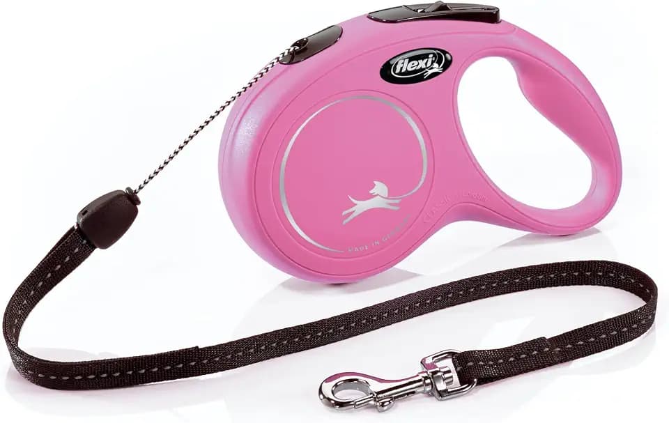 FLEXI® Classic Cord Retractable Dog Leash, Small, 16 ft - Pink