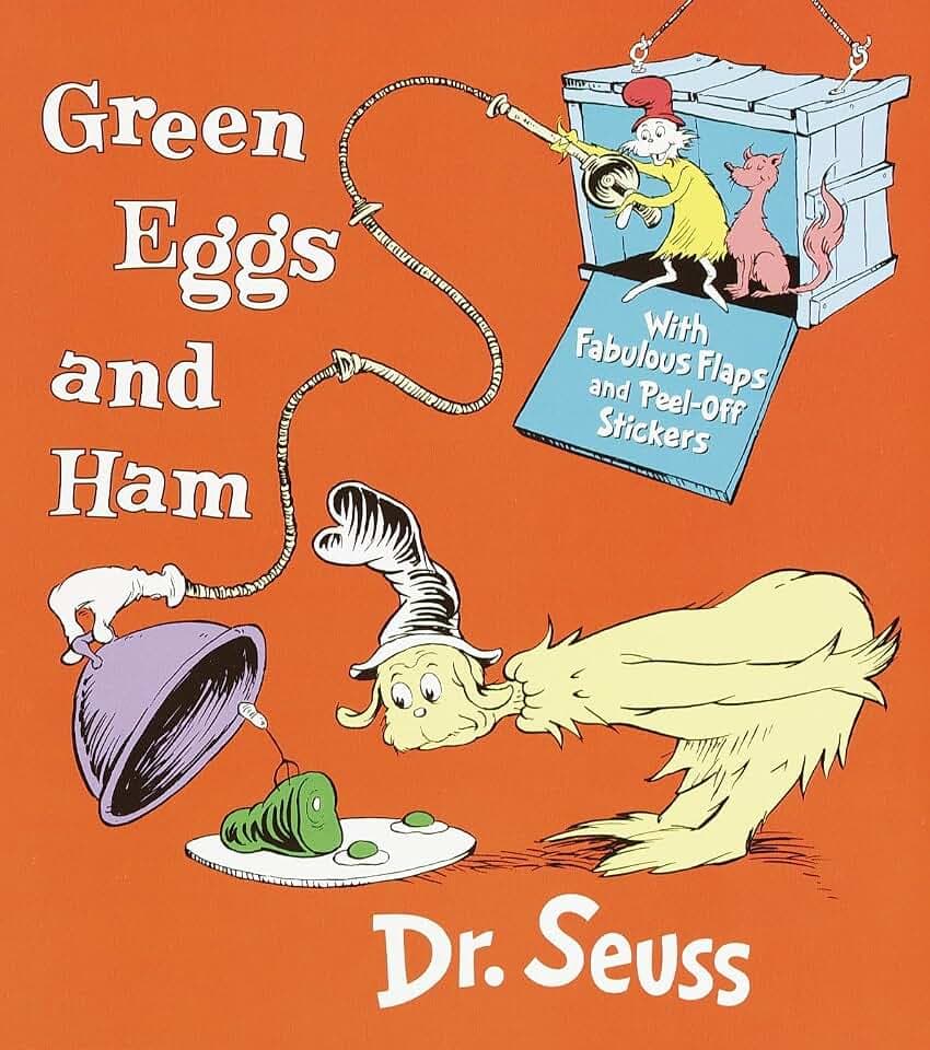 Green Eggs and Ham: With Fabulous Flaps and Peel-Off Stickers (Nifty Lift-And-Look W/Stickers)