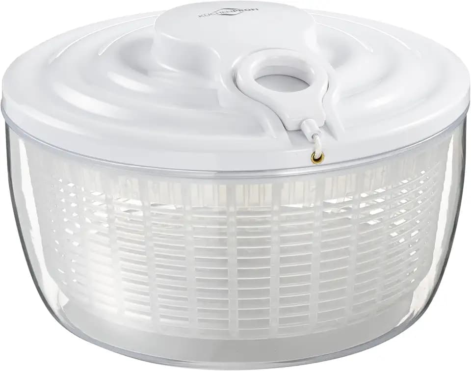 KÜCHENPROFI Salatschleuder WAVE, 3,25 Liter, Seilzugtechnik, weiß, 24 cm