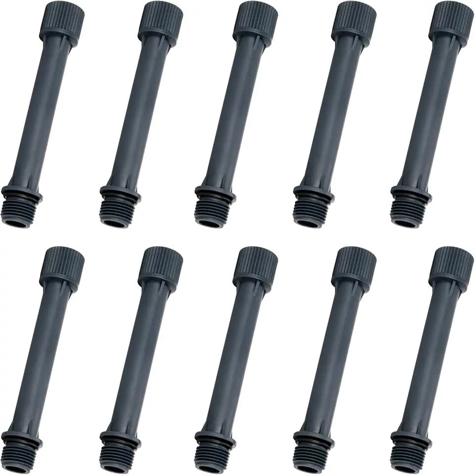 Eden 99999 5-Inch Sprinkler Riser Extension Set, 10 Count Set, Improved Reach & Coverage, Compatible with Eden's Sprinkler Heads, Tool-Free Installation, Durable Polypropylene Construction