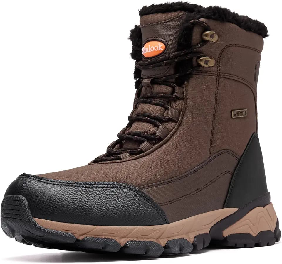 SHULOOK Winterstiefel Herren Wasserdicht Warm Gefüttert