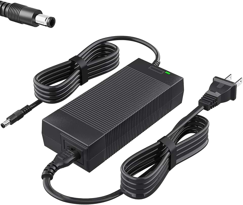 Qoovi UL Certified 54.6V Electric Bike Charger for 48V Lithium Battery,Ebike Charger with 5.5x2.1/2.5mm Connector