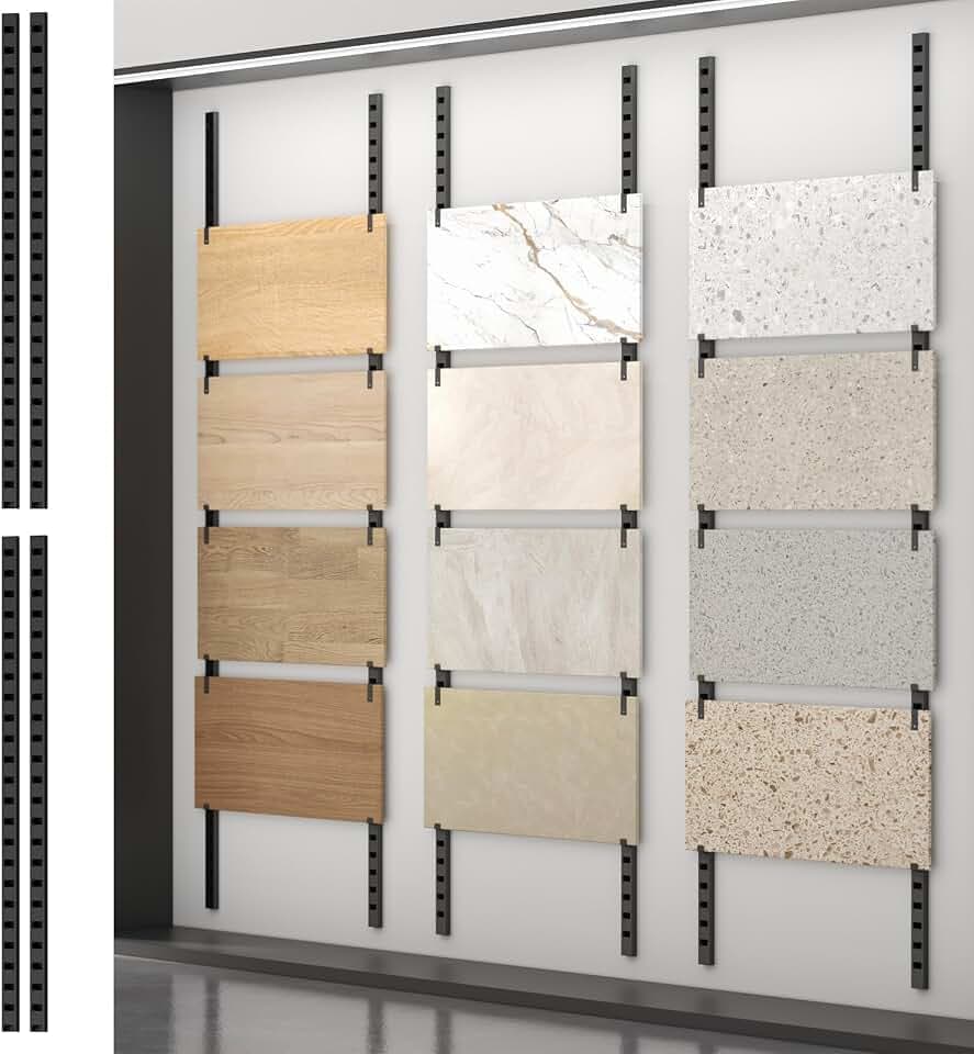 lukar Tile Board Display Rack, Wall Mounted Tile Display Rack Retail Stores
