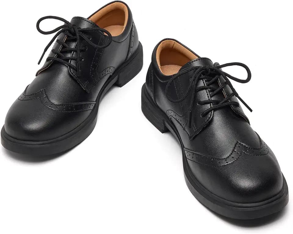 APEPOP Women's Oxford Shoes Classic Lace Up Comfortable for Business Casual Office Dress(Black)