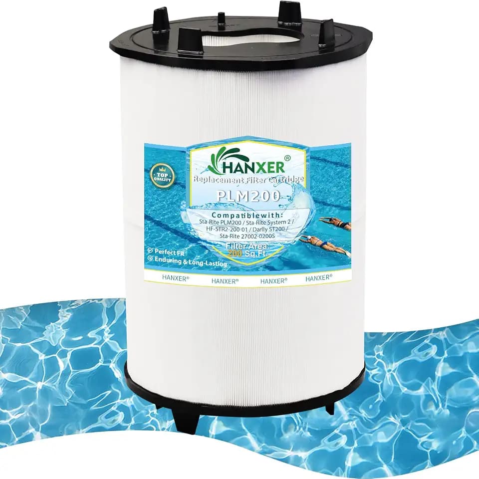 27002-0200S Pool Fliter Cartridge Replaces for sta-rite 27002-0200S Pool and Spa Filter, sta-rite PLM200, ST200, System 2 Pool Fliter Cartridges Modular Media, 200 sq.ft