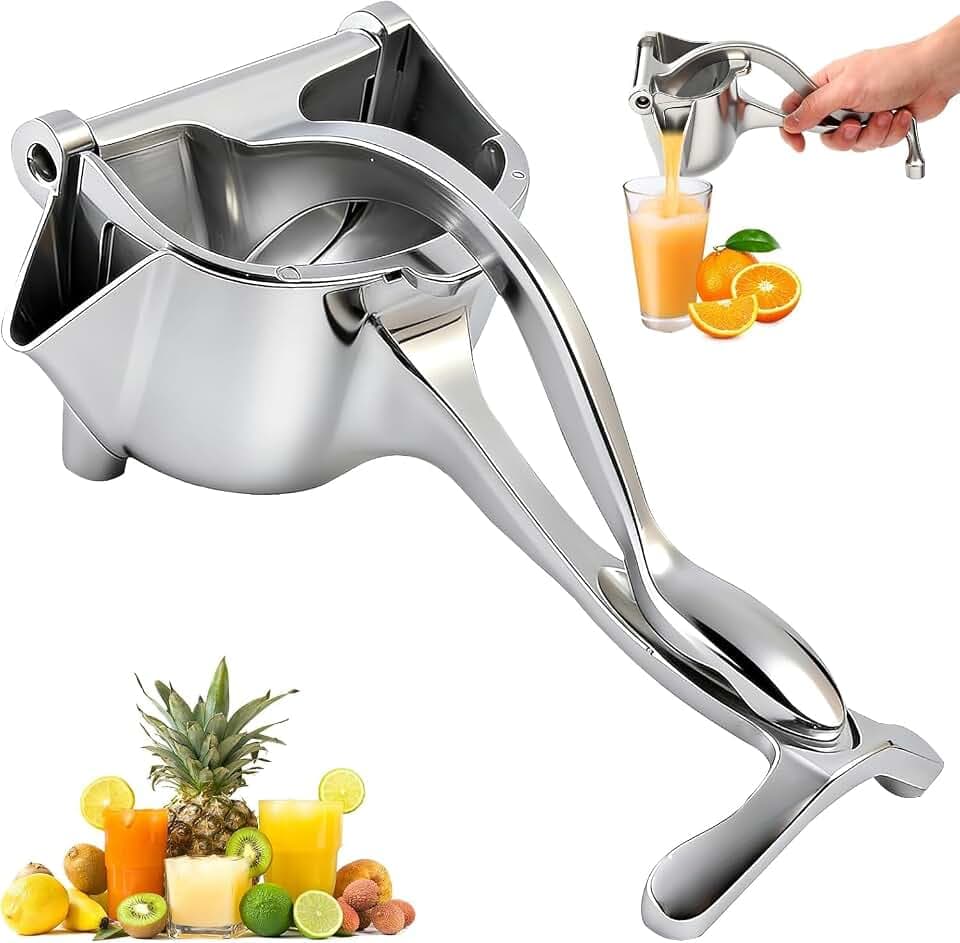 Manual Juicer, Hand Press Lemon Squeezer and fruit Press - Upgrade Aluminum Alloy Fruit Juice Extractor, Juicer Machines with Ergonomic Grip, Easy to Clean Essential Kitchen Tool and Accessories