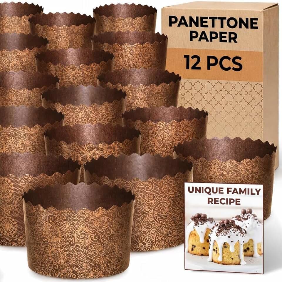Paska-Form Osterbrotformen, 12er-Pack, 443 ml, Osterbrotpapierform, Kulich, Panettone-Papierform, große Pascha