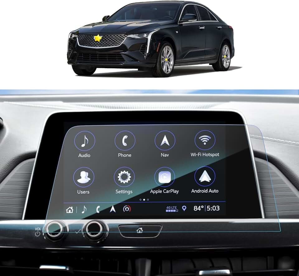 SKTU for 2024 2025 2026 Cadillac CT4 Screen Protector for 2020-2025 2026 Cadillac CT4 8 Inch Navigation Display Cadillac CT4 2024 2025 2026 Accessories Tempered Glass 9H Hardness Ultra Clear