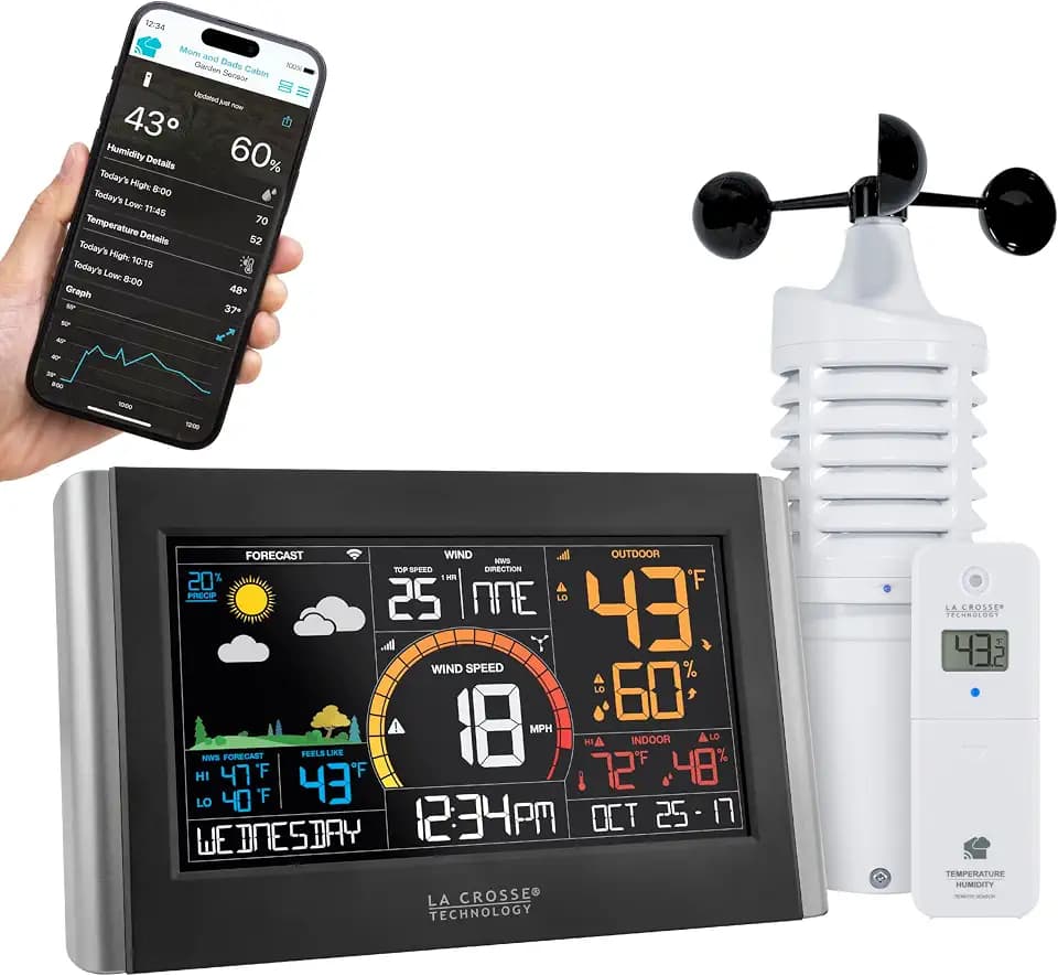 La Crosse Technology Wireless Wi-Fi Digital Weather and Wind Station (V21-WTH)