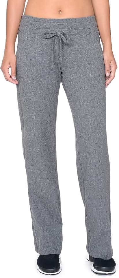 Danskin Women's Straight Leg Drawcord Athletic Pants