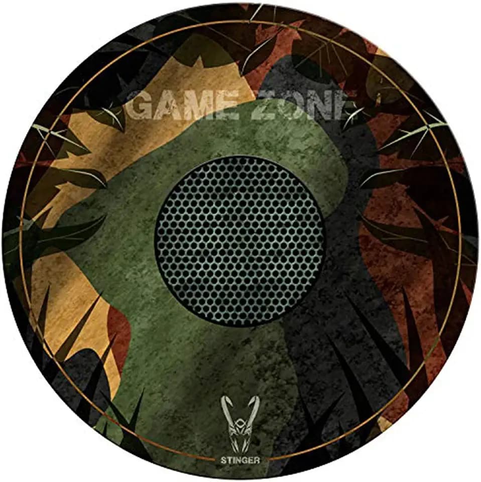 Woxter Stinger-Etage-Tarn-Tarnung - Boden-Gaming-Teppichboden, Bodenschutz-Teppiche - wasserbeständig, waschbar, 100% Mikrofaser, Durchmesser 120cm, Tarnung