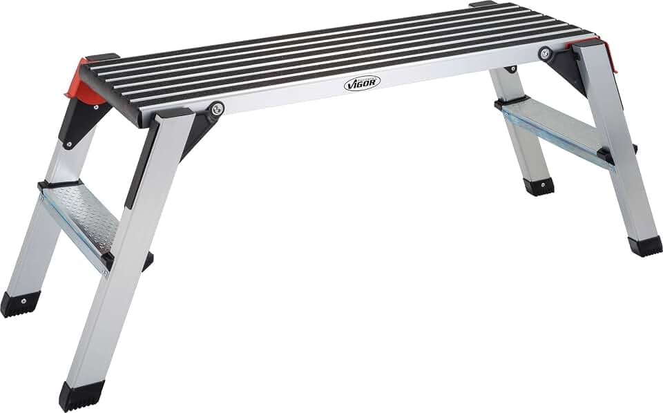 VIGOR Sicherheits-Laufbühne, Aluminium, V4638, Leicht zu tragen