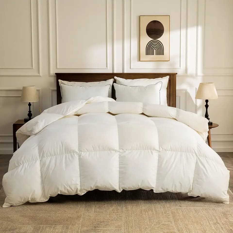 BPC Organic Down Comforter Oversized King, Hotel-Luxury Fluffy Duvet Insert