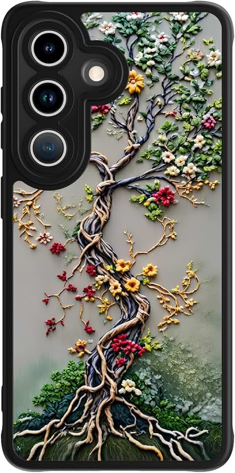 FUNMIKO for Samsung Galaxy S26 Case,Cute Floral,Matte Acrylic Cover