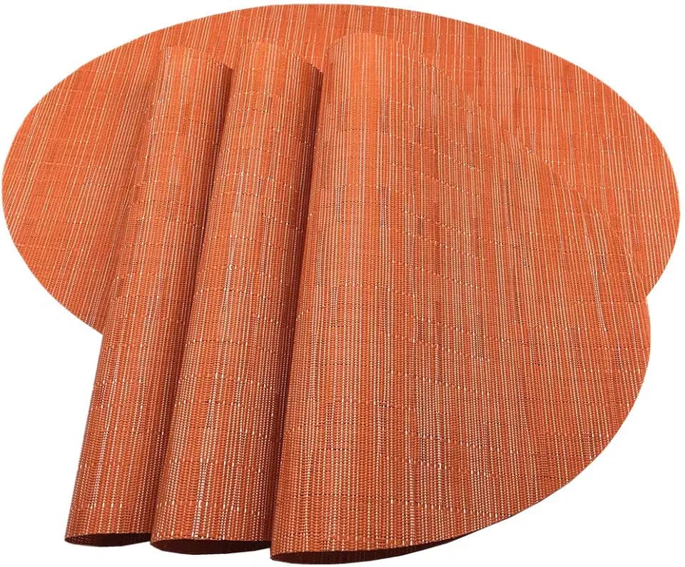 WAZAIGUR Oval Placemats Set of 4 for Dining Table Washable, Green