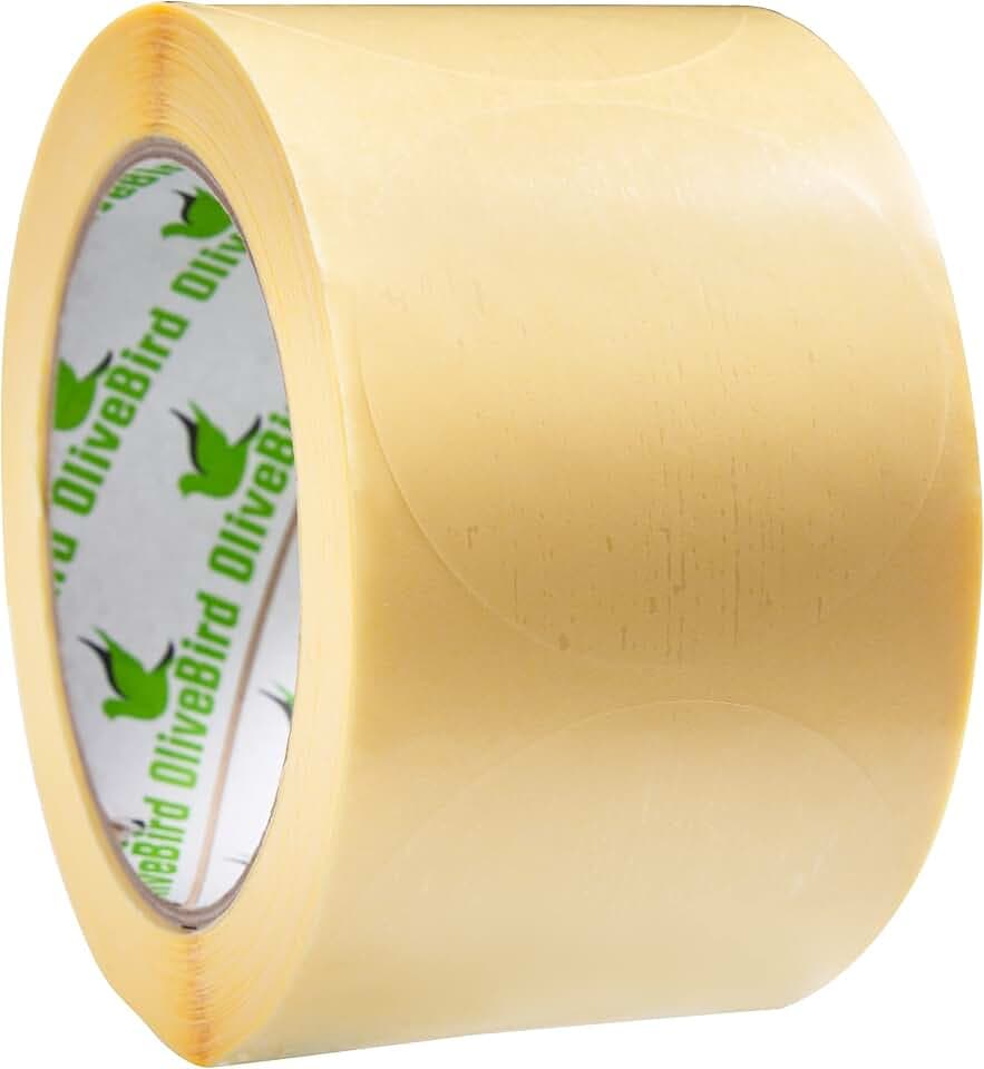 500 Klebepunkte Transparent Rund Etiketten Größe 4 cm Durchmesser/Etiketten Rund 40mm Rollen von 500 Stück Aufkleber