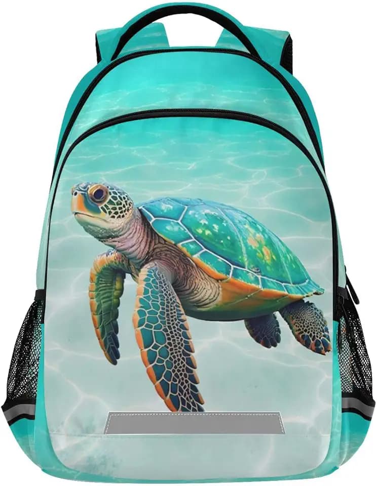 Sea Turtle Backpacks for Girls Boys Kids Elementary School Bag