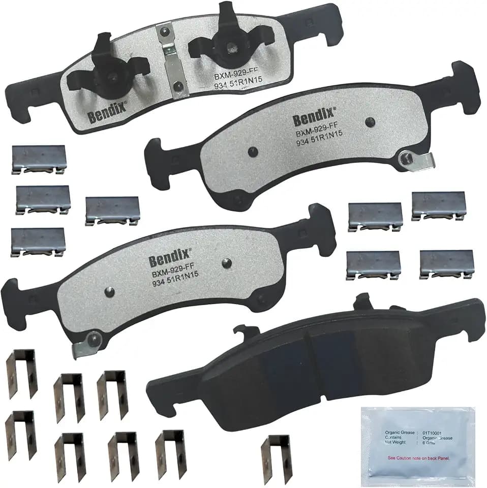 Bendix Fleet Metlok MKD934FM Semi-Metallic Front Brake Pads for Ford Expedition 2006-2003, Lincoln Navigator 2006-2003