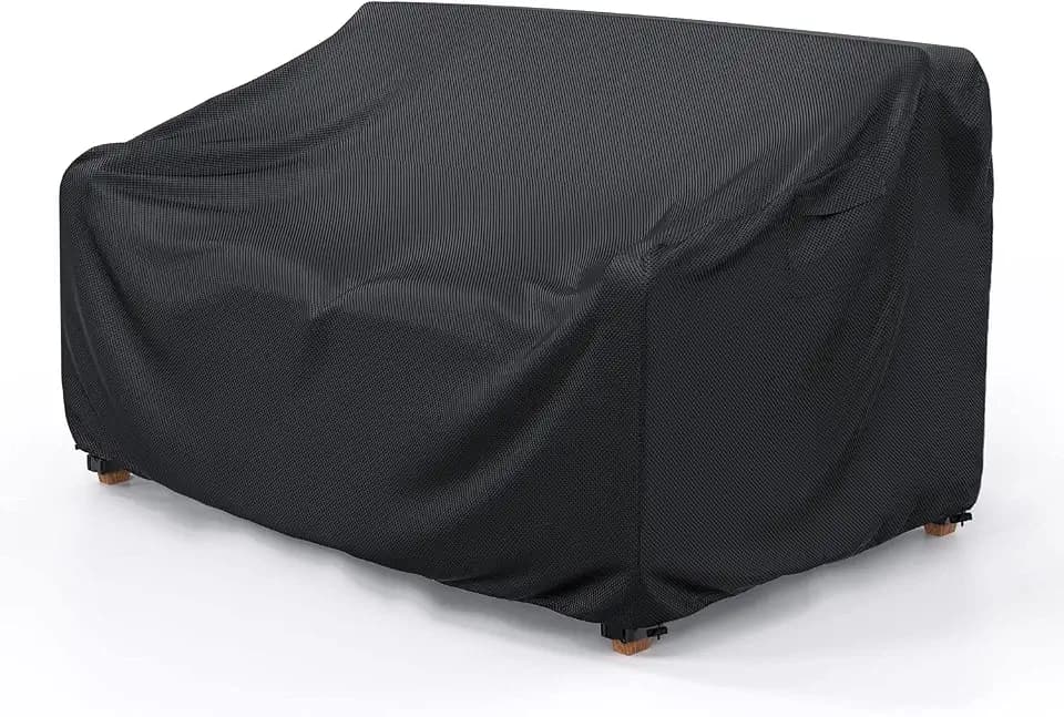 Mrrihand 3-Seater Outdoor Patio Sofa Cover Waterproof 78"W×33"D×32"H Black