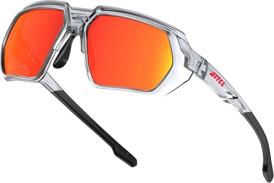 ATTCL Polarized Sunglasses Men Women TR90 Frame Sports Wrap Around UV400