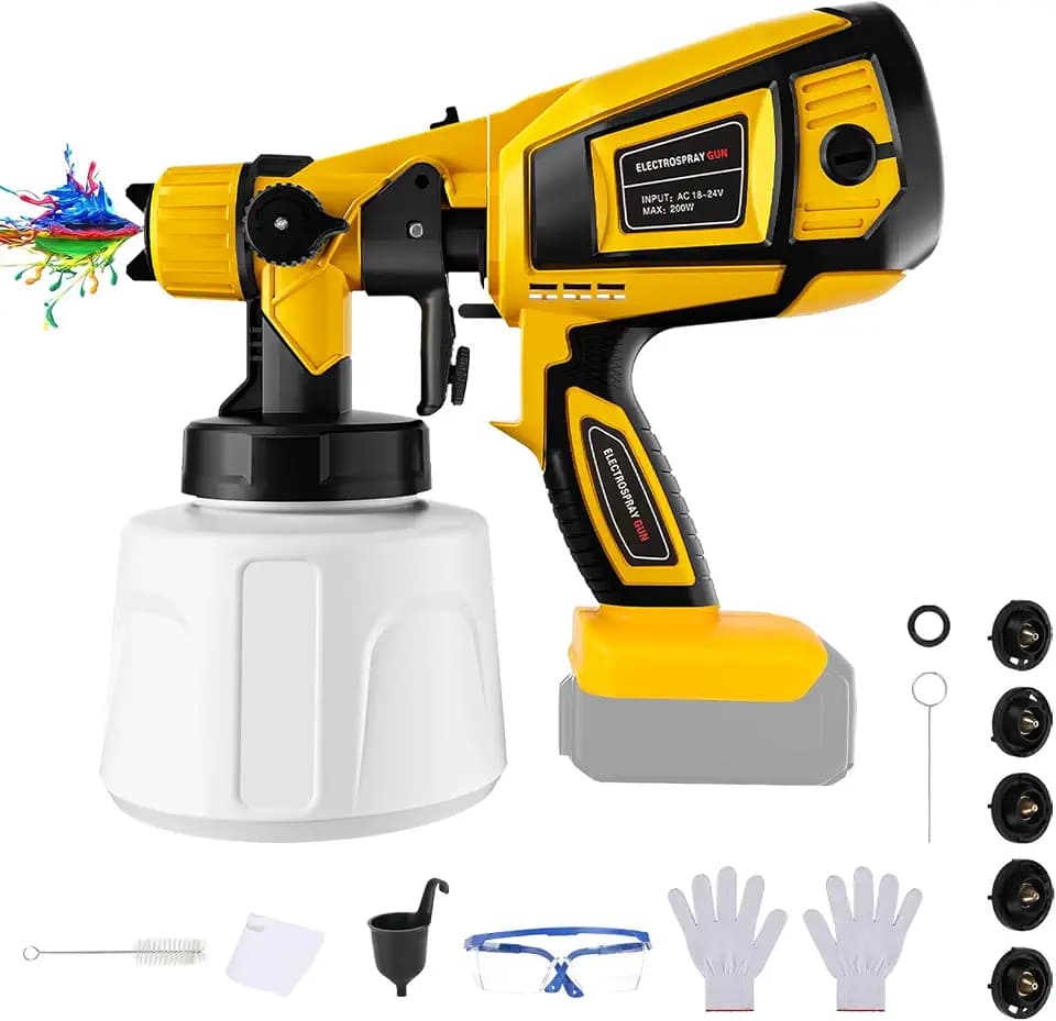 Akku Farbsprühsystem kompatibel mit Dewalt 20V Akku (Ohne Batterie)