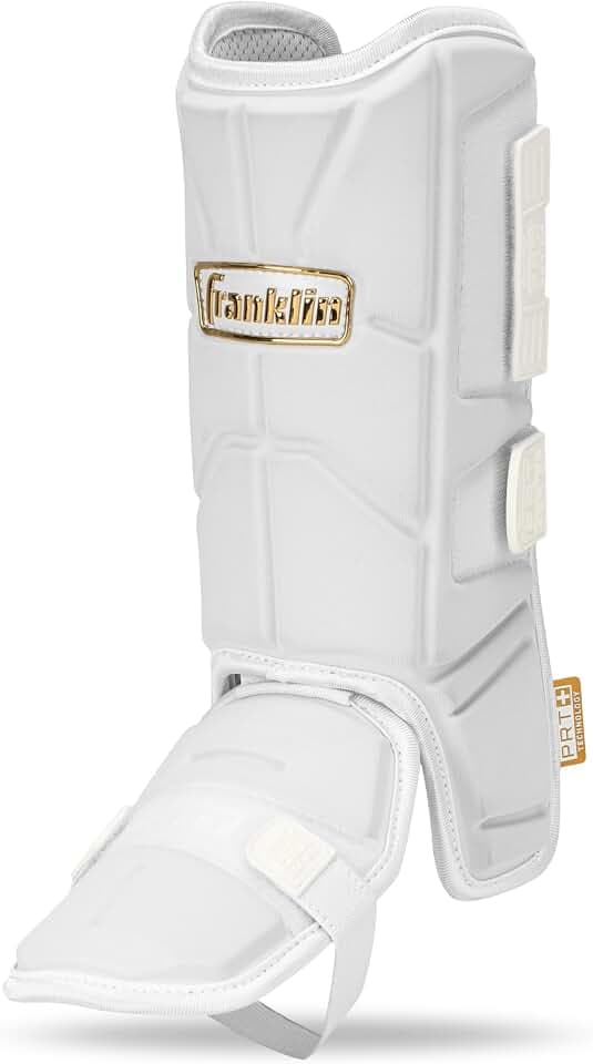 Franklin Sports Baseball + Softball Leg Guard - PRT Series Adult - Protective Leg + Ankle Guard + Toe Plate - One Size