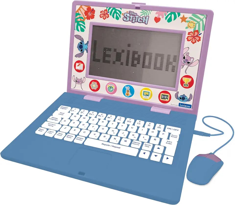 Lexibook, Disney Stitch Educational Laptop for Kids, JC599Di2