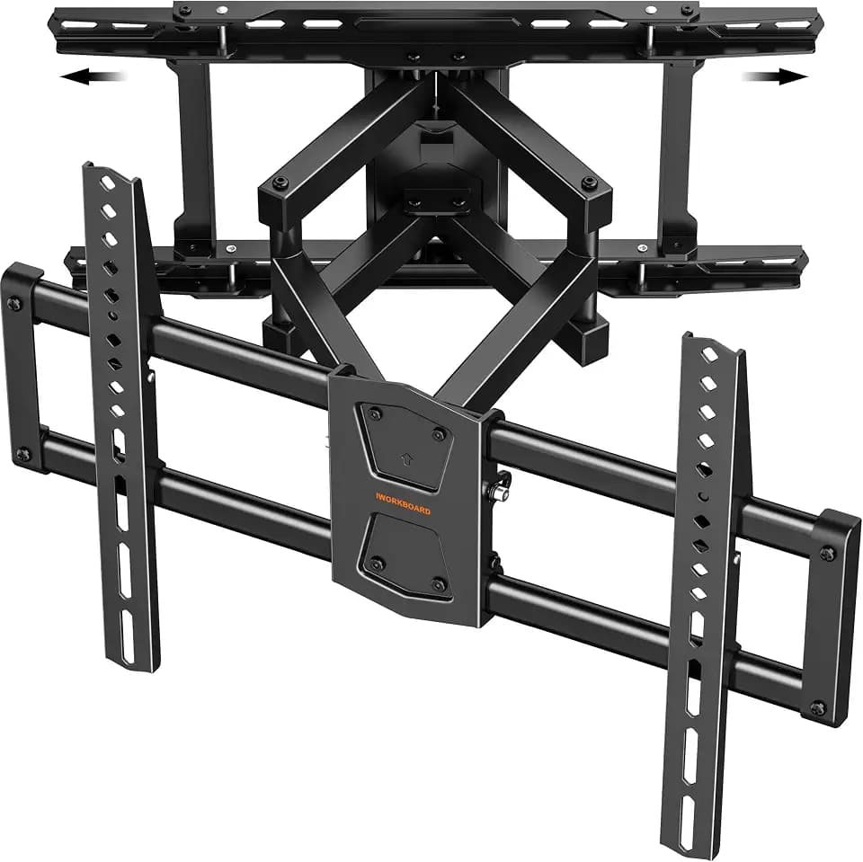 IWORKBOARD 42-86 '' Full Motion TV Wall Mount 24 Inch Studs, Heavy Duty TV Mount 24 inch Studs, Swivel Tilt Extension Level, up to 110 lbs & 600x400mm VESA