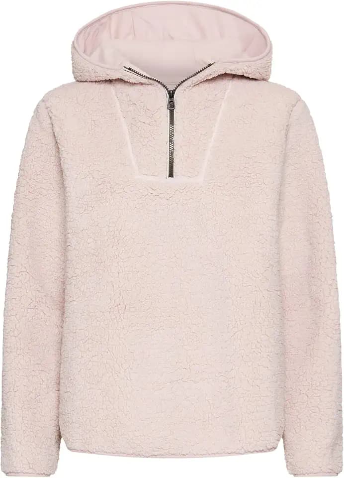 camel active Damen Kapuzenpullover aus Teddyfleece