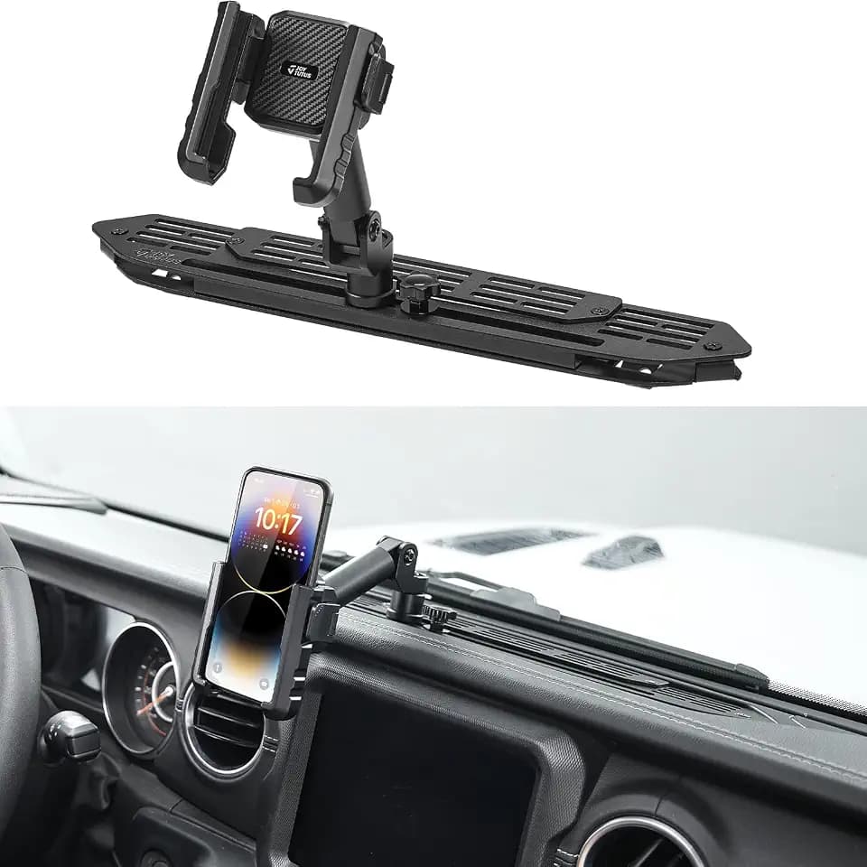 JOYTUTUS Metal Dash Platform Mount Phone Holder for 2018-2023 Wrangler JL