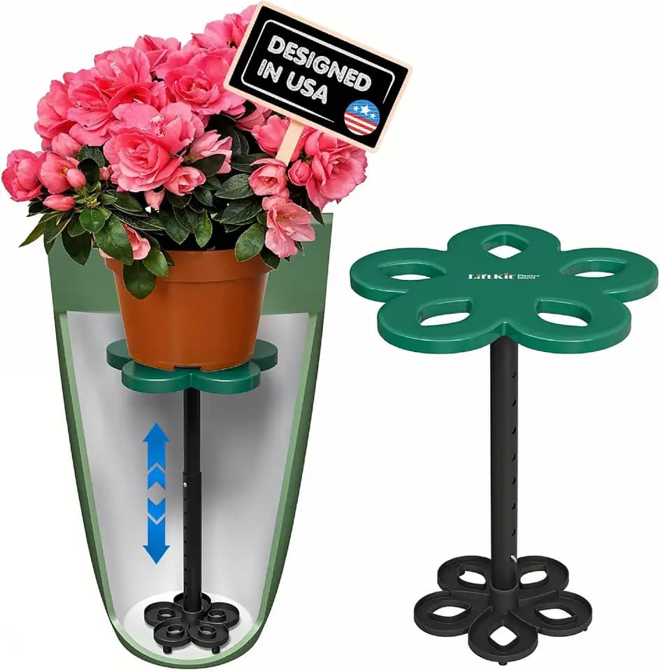 Lift Kit Planter Insert Tall Tapered Plant Riser Fill Bottom of Tall Flower Pots and Large Plant Containers | Indoor and Outdoor (11-17” Rise, 6" Base, 10" Top)