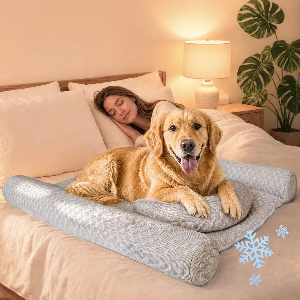 JoyBlooms Dog Bed for Human Bed Human Dog Bed for Bed Bedside Dog Bed