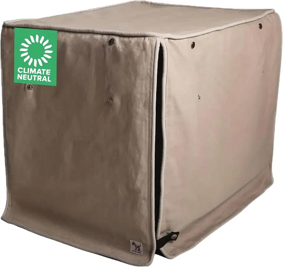 Molly Mutt Tan Dog Crate Cover, Non-Toxic & 100% Cotton, 36"x23"x25"