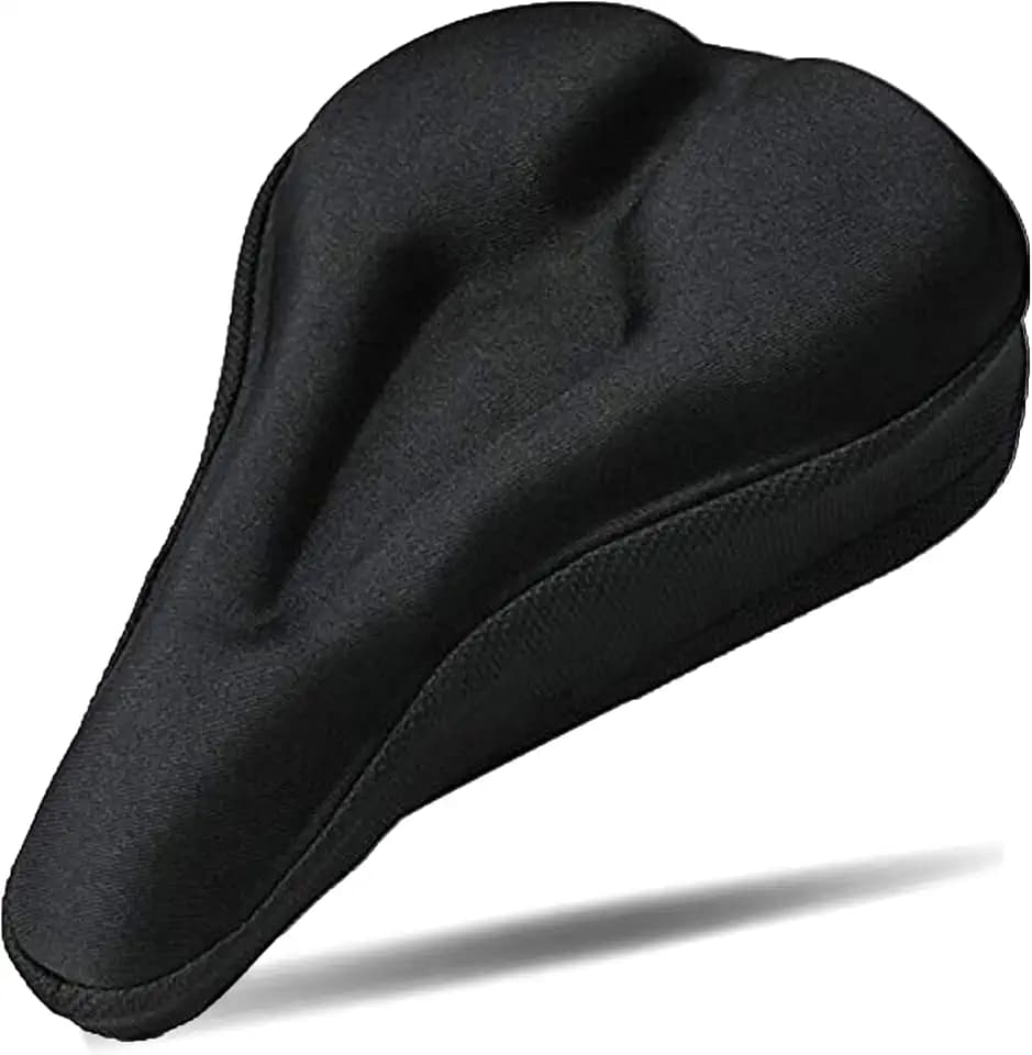Gel Sattelbezug Fahrrad, Fahrradsattel Überzug aus Memory-Foam, Fahrradsitzkissen Ergonomischem, 28X18CM Fahrradsitz Polster für Rennradsättel MTB, Sattelschutz für Fahrradsitz