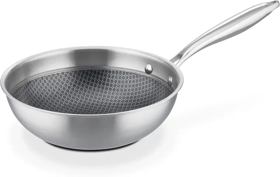 GSW Sauteuse Inoxxa Black, Kleine Edelstahlpfanne, Beschichtete Schwenkpfanne, Hochwertige kleine antihaft Sautepfanne für Induktion, Ceran, Gas & Elektro, 20 cm