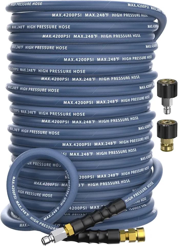 Pressure Washer Hose 150FT with 3/8'' Quick Connect, 4200 PSI