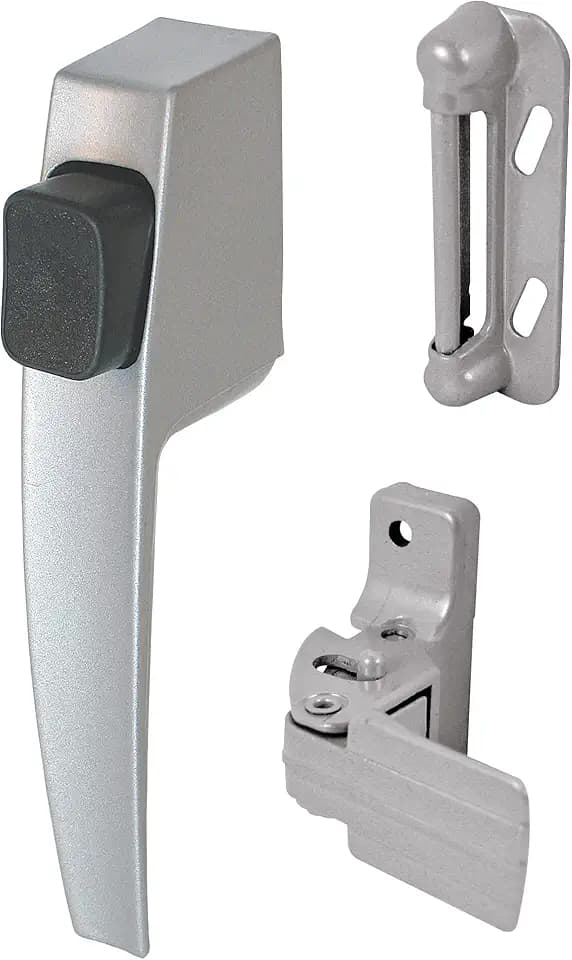PRIME-LINE Screen & Storm Door Push Button Latch Set, Aluminum, Night Lock