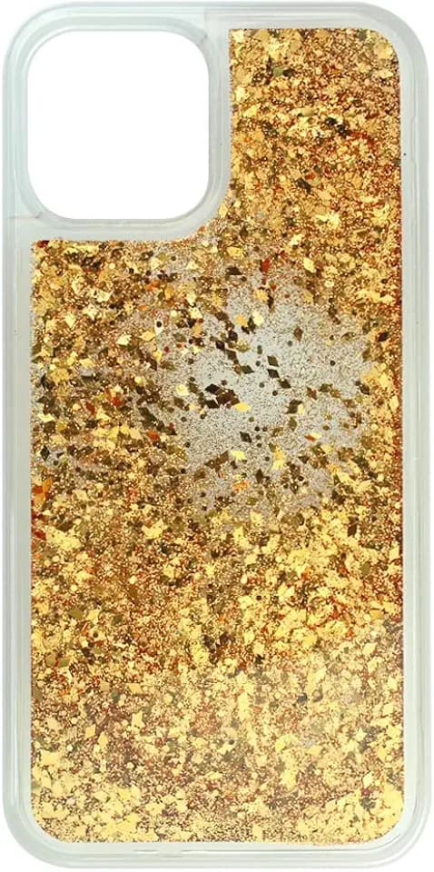Babaco Handyhülle für iPhone 12 PRO MAX, flüssiger Glitzereffekt, Gold