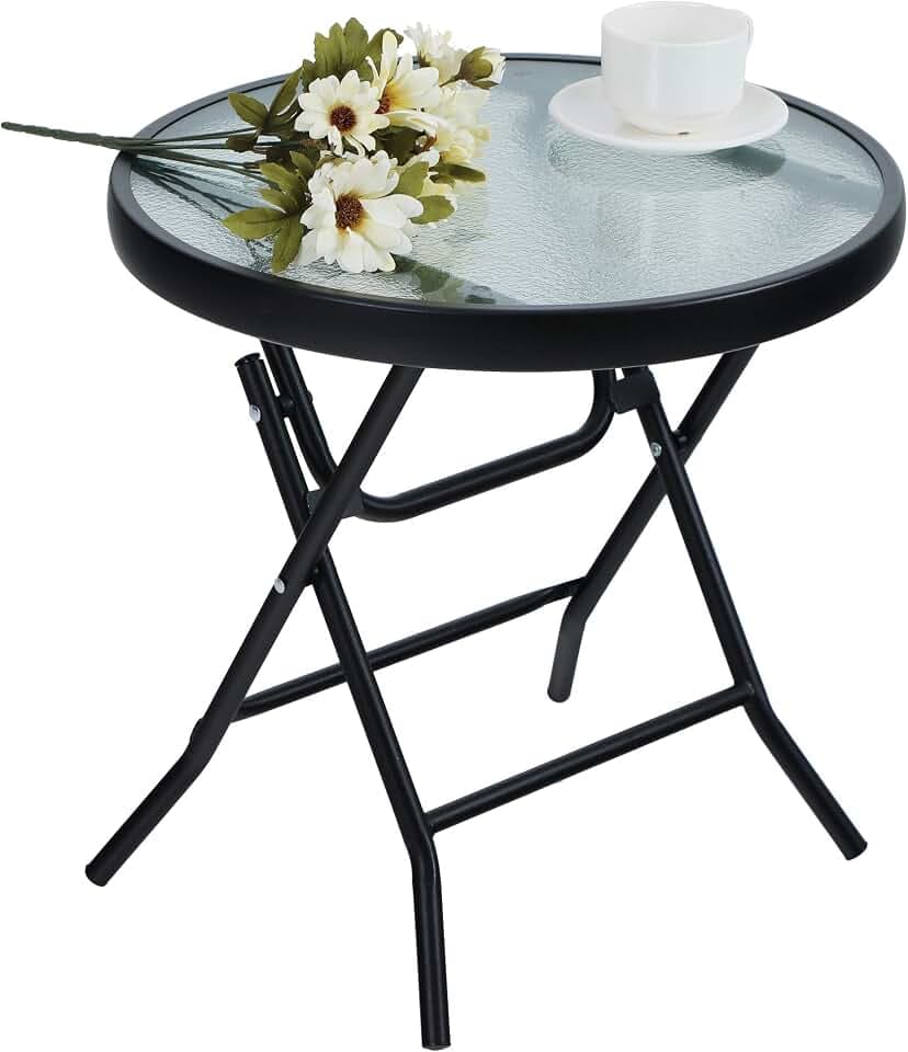 PHI VILLA Beistelltisch Outdoor Gartentisch Klein Klappbar Balkontisch