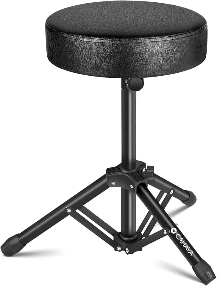 CAHAYA Drum Throne Stool Padded Adjustable Drum Seat for Kids and Adults