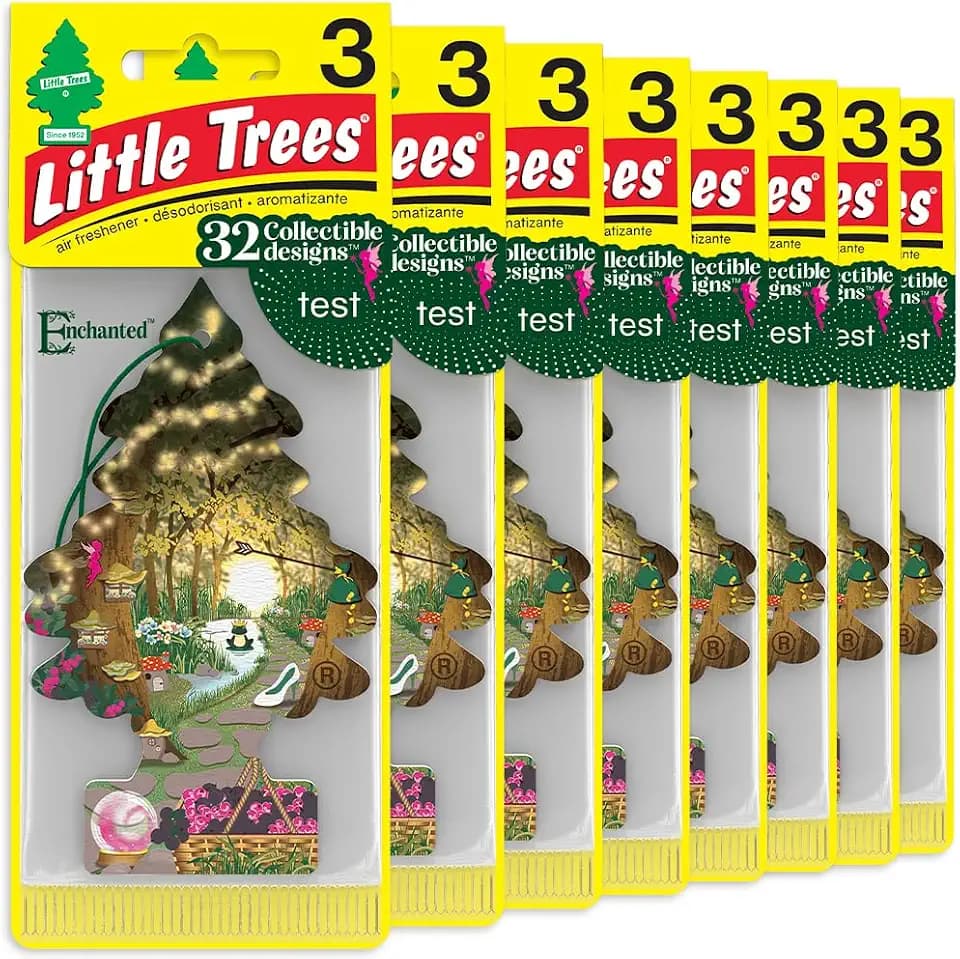 LITTLE TREES Car Air Freshener, 8 Count (Pack of 3), Enchanted