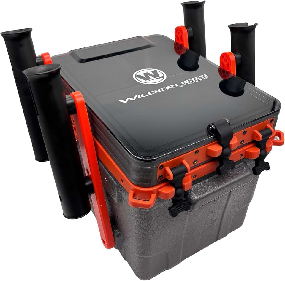 Wilderness Systems Kayak Crate - 4 Rod Holders - Kayak and Boat Tackle Storage - Fits Anglet Boats
